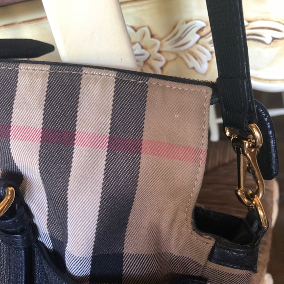 Burberry Mason Check baby bag leather canvas - Picture 7 of 8